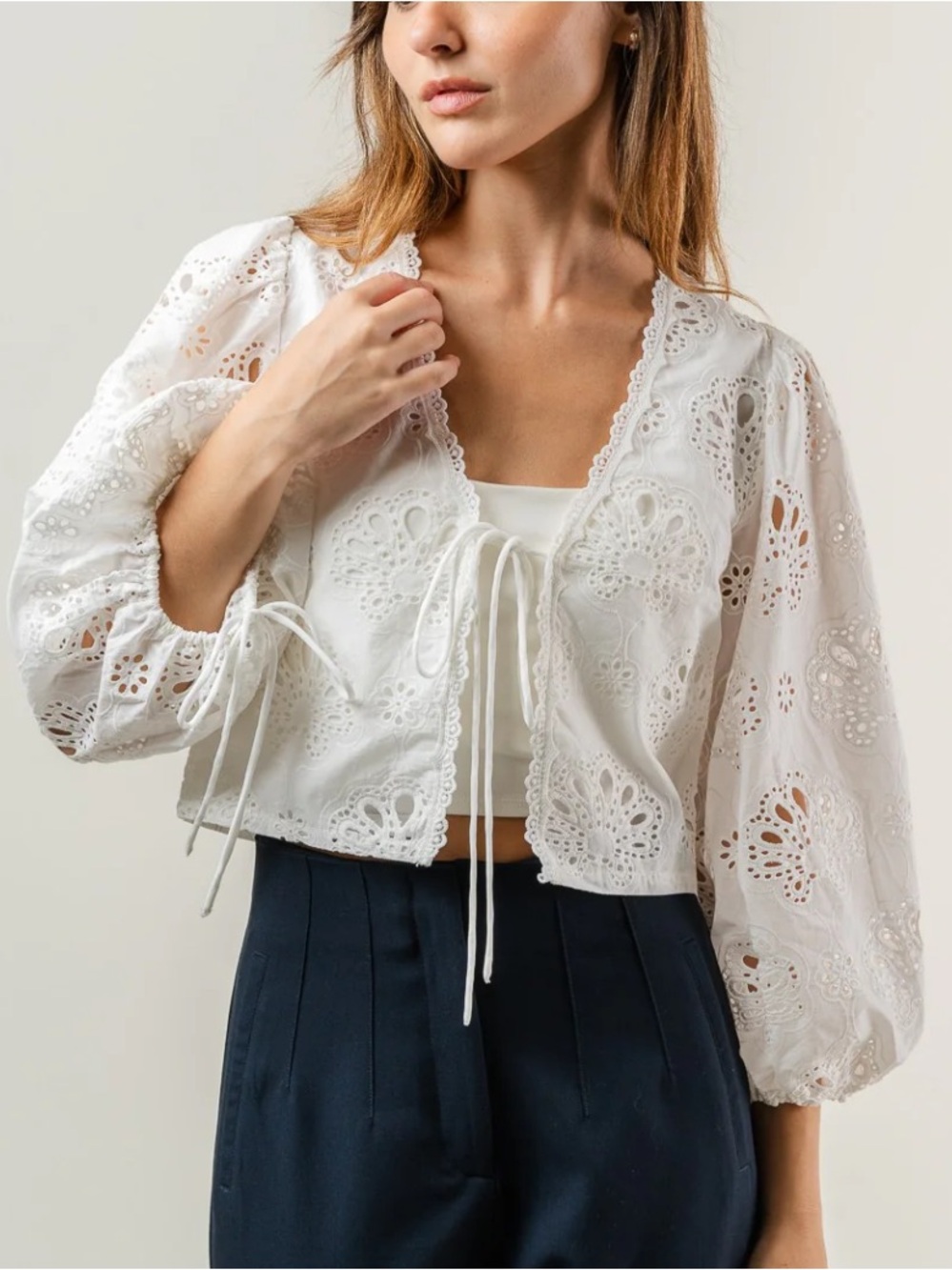 FORE eyelet top